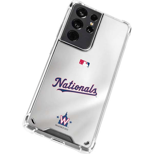 MLB Washington Nationals Home Jersey Galaxy S21 Ultra 5G Clear Case