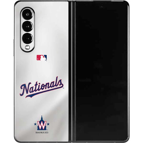 MLB Washington Nationals Home Jersey Galaxy Z Fold3 5G Skin