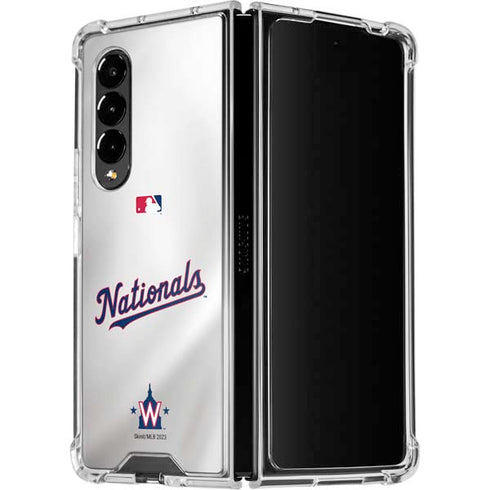 MLB Washington Nationals Home Jersey Galaxy Z Fold4 5G Clear Case