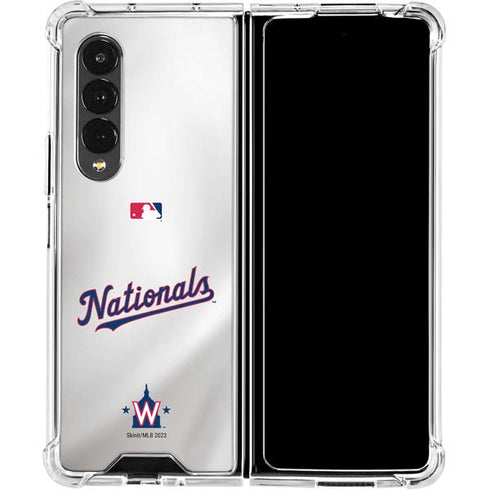 MLB Washington Nationals Home Jersey Galaxy Z Fold4 5G Clear Case
