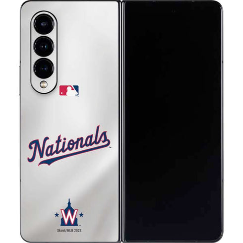 MLB Washington Nationals Home Jersey Galaxy Z Fold4 5G Skin