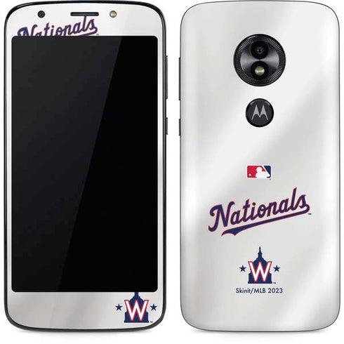 MLB Washington Nationals Home Jersey Moto E5 Play Skin