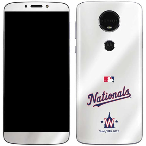 MLB Washington Nationals Home Jersey Moto E5 Plus Skin