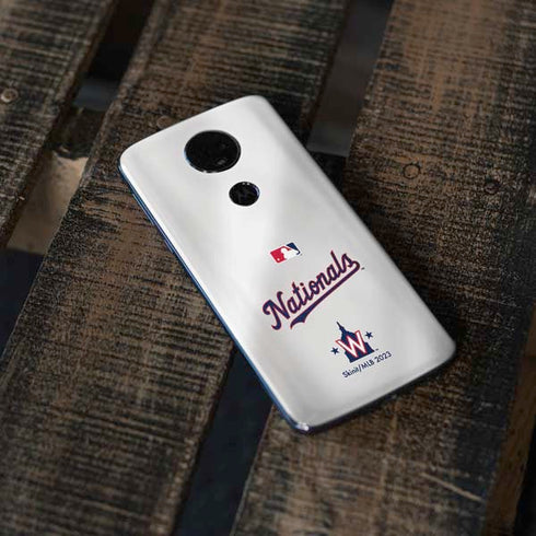 MLB Washington Nationals Home Jersey Moto E5 Plus Skin