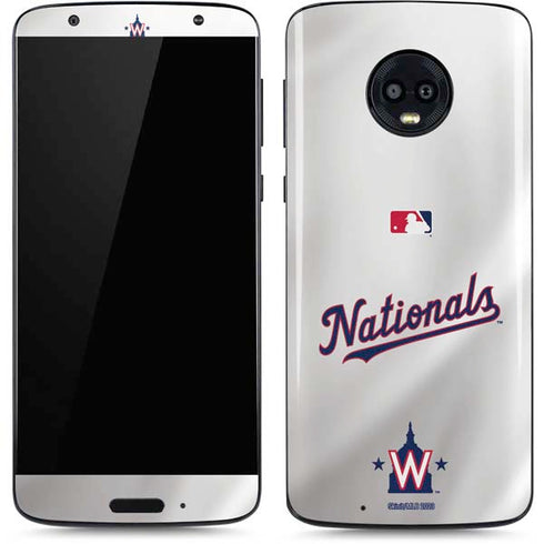 MLB Washington Nationals Home Jersey Moto G6 Skin