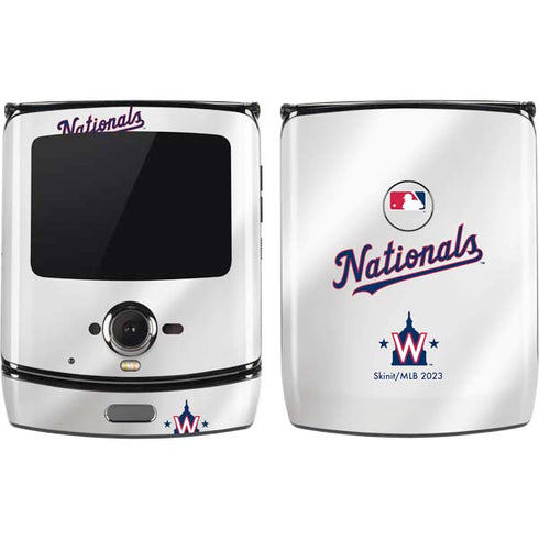 MLB Washington Nationals Home Jersey Motorola RAZR Skin