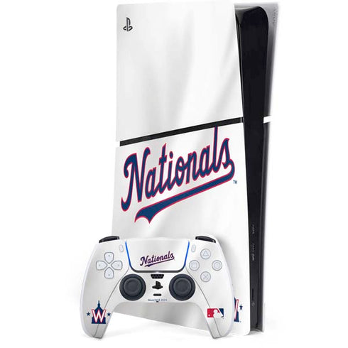 MLB Washington Nationals Home Jersey PS5 Slim Digital Edition Bundle Skin