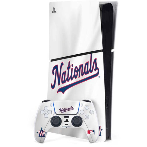 MLB Washington Nationals Home Jersey PS5 Slim Digital Edition Console Skin