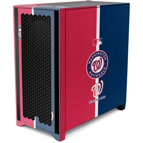 MLB Washington Nationals Split Corsair 4000D Tempered Glass Mid-Tower ATX Case Skin