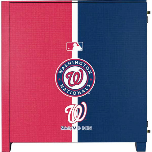 MLB Washington Nationals Split Corsair 4000D Tempered Glass Mid-Tower ATX Case Skin