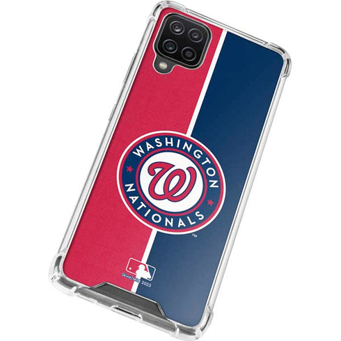 MLB Washington Nationals Split Galaxy A12 Clear Case