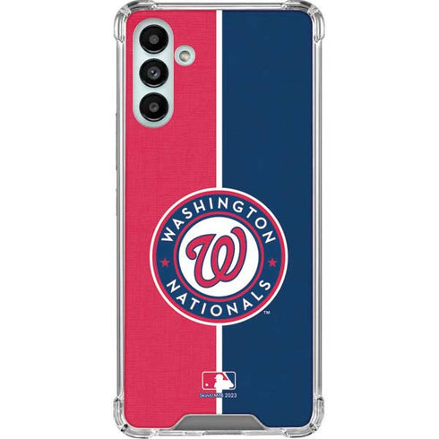 MLB Washington Nationals Split Galaxy A13 5G Clear Case