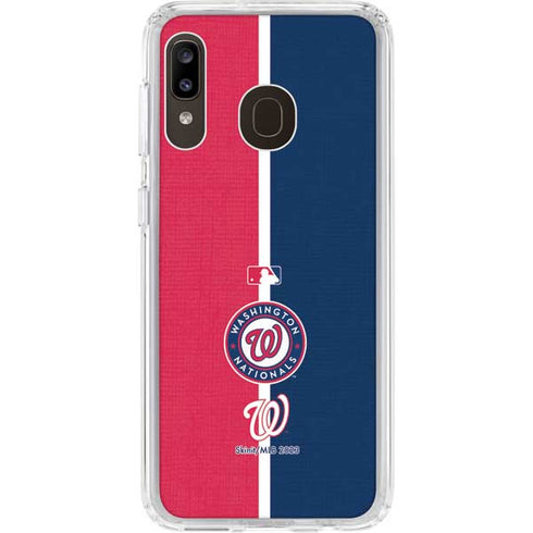 MLB Washington Nationals Split Galaxy A20 Clear Case