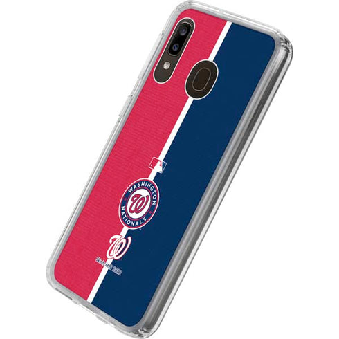 MLB Washington Nationals Split Galaxy A20 Clear Case