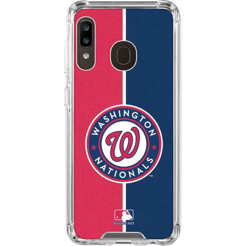 MLB Washington Nationals Split Galaxy A30 Clear Case