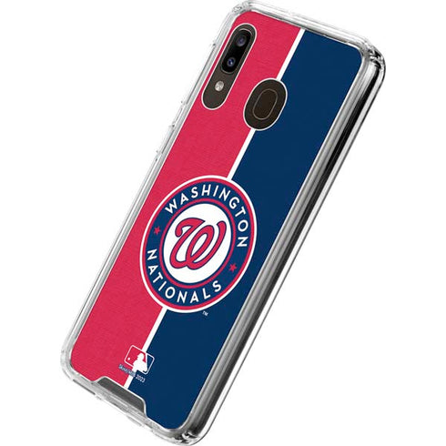 MLB Washington Nationals Split Galaxy A30 Clear Case
