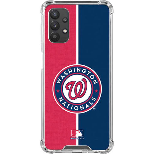 MLB Washington Nationals Split Galaxy A32 5G Clear Case
