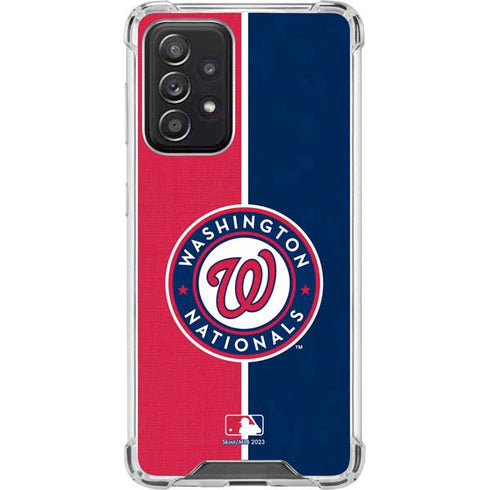 MLB Washington Nationals Split Galaxy A52 5G Clear Case