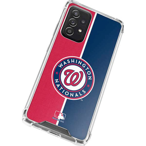 MLB Washington Nationals Split Galaxy A52 5G Clear Case