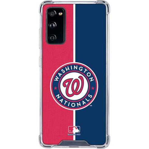 MLB Washington Nationals Split Galaxy S20 FE Clear Case
