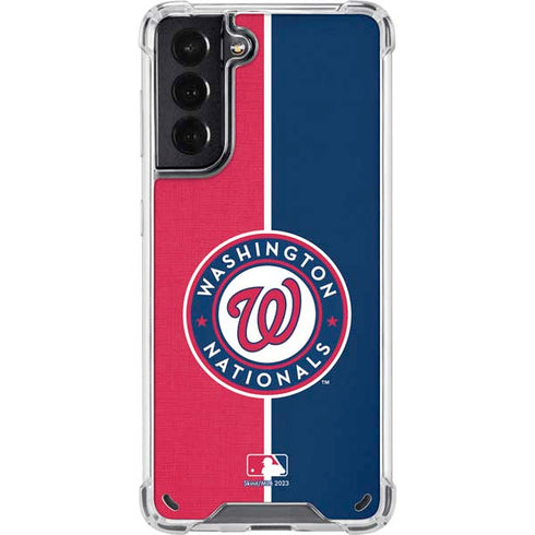 MLB Washington Nationals Split Galaxy S21 5G Clear Case