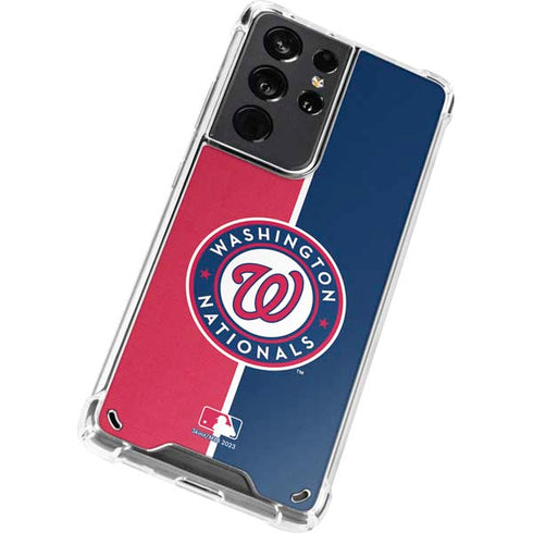 MLB Washington Nationals Split Galaxy S21 Ultra 5G Clear Case