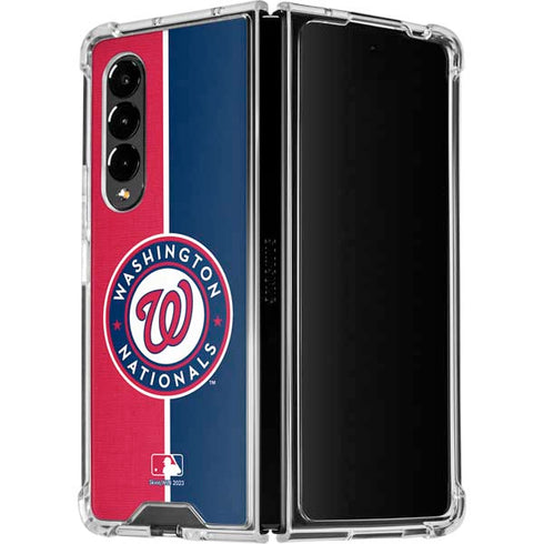 MLB Washington Nationals Split Galaxy Z Fold4 5G Clear Case