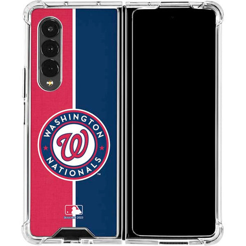 MLB Washington Nationals Split Galaxy Z Fold4 5G Clear Case