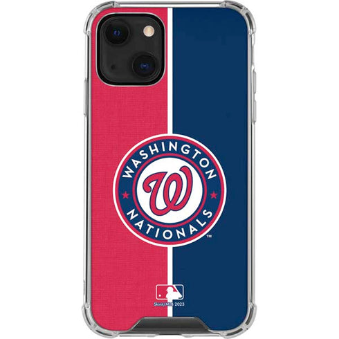 MLB Washington Nationals Split iPhone 13 Mini Clear Case