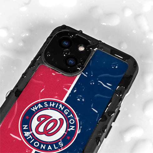 MLB Washington Nationals Split iPhone 13 Mini Waterproof Case