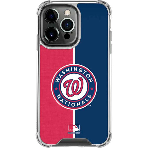 MLB Washington Nationals Split iPhone 14 Pro Clear Case