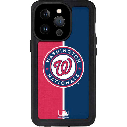 MLB Washington Nationals Split iPhone 15 Pro Waterproof Case