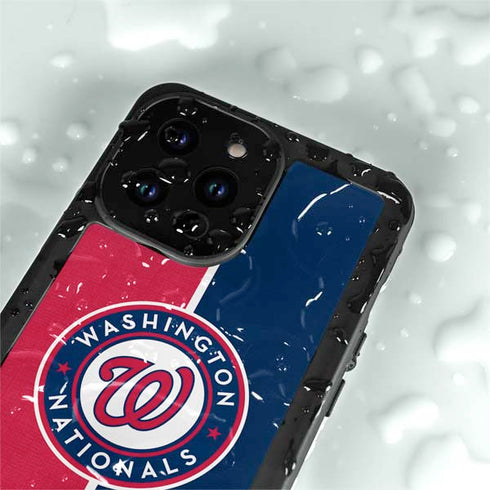 MLB Washington Nationals Split iPhone 15 Pro Waterproof Case