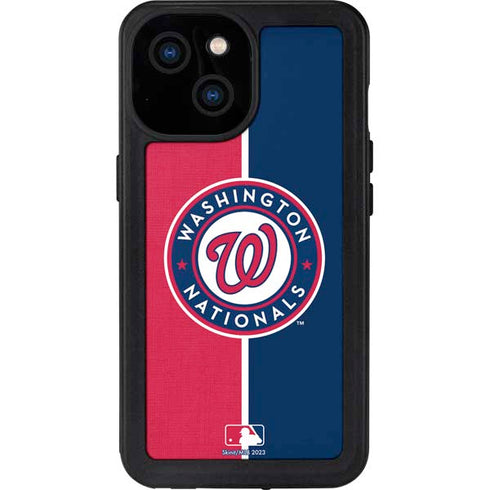 MLB Washington Nationals Split iPhone 15 Waterproof Case