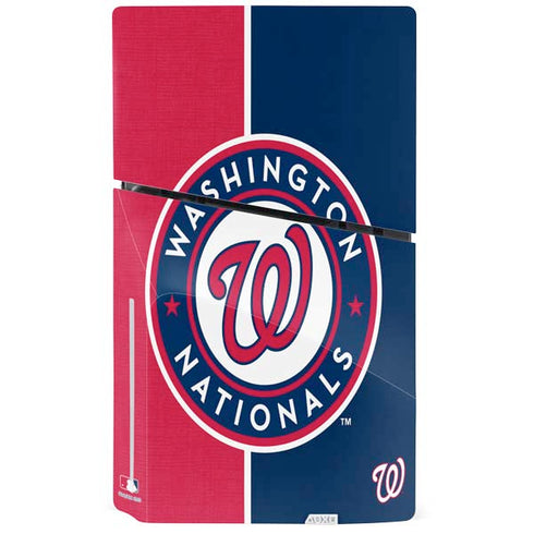 MLB Washington Nationals Split PS5 Slim Disk Console Skin