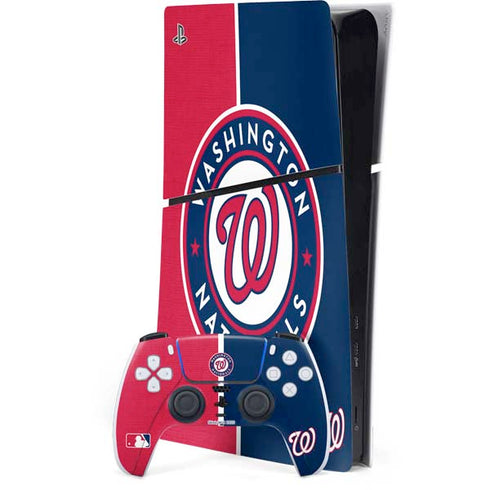 MLB Washington Nationals Split PS5 Slim Digital Edition Bundle Skin