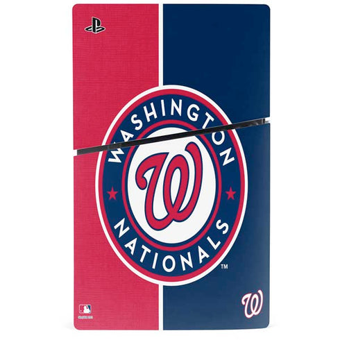 MLB Washington Nationals Split PS5 Slim Digital Edition Bundle Skin