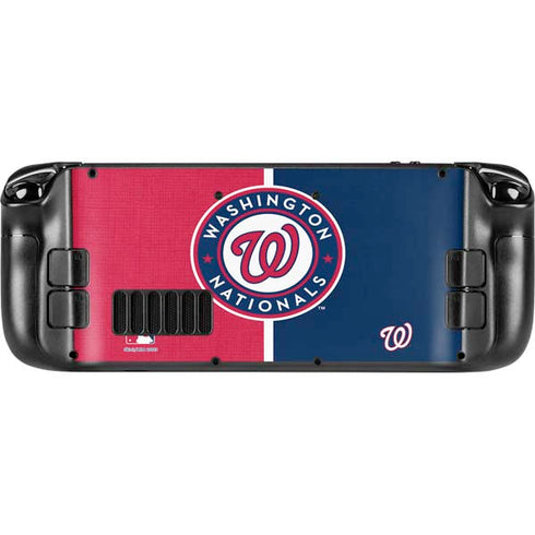 MLB Washington Nationals Split Steam Deck Handheld Gaming Computer Skin