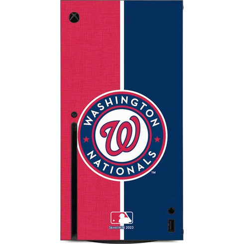 MLB Washington Nationals Split Xbox Series X Console Skin