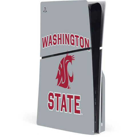 Washington State University Logo PS5 Slim Disk Console Skin