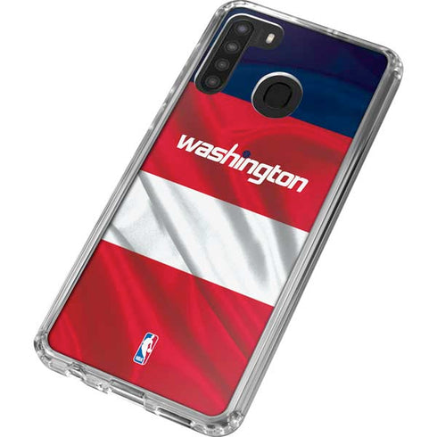 NBA Washington Wizards Away Jersey Galaxy A21 Clear Case