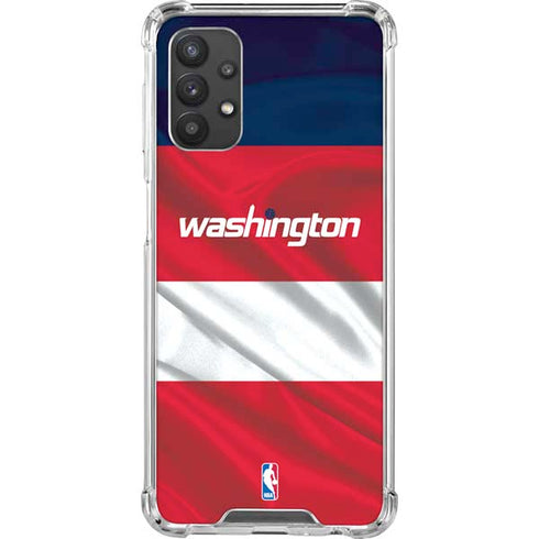 NBA Washington Wizards Away Jersey Galaxy A32 5G Clear Case