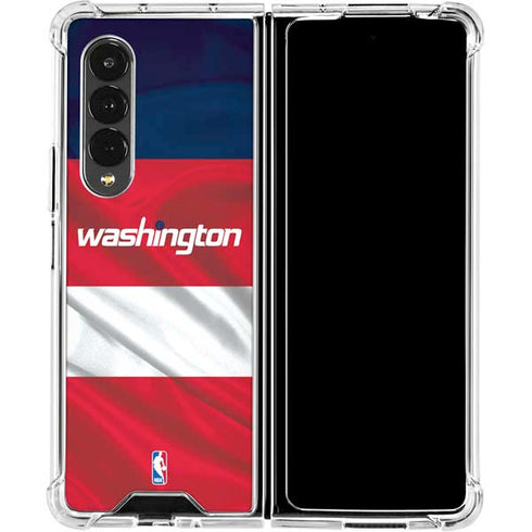 NBA Washington Wizards Away Jersey Galaxy Z Fold4 5G Clear Case