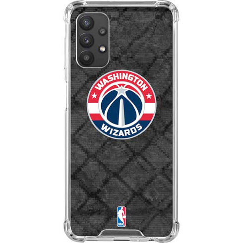 NBA Washington Wizards Black Rust Galaxy A32 5G Clear Case