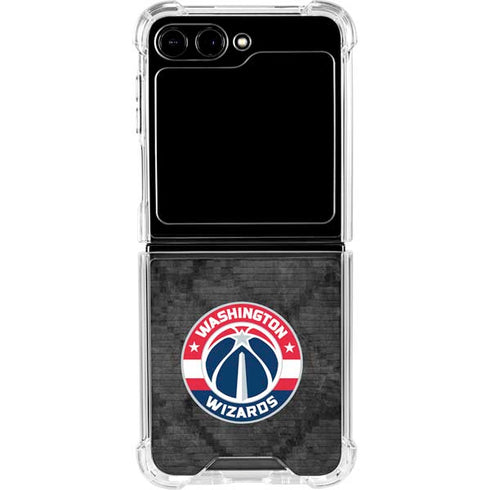 NBA Washington Wizards Black Rust Galaxy Z Flip5 5G Clear Case