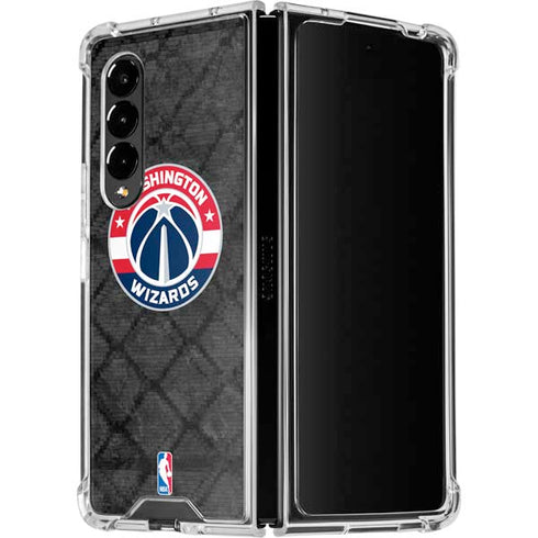 NBA Washington Wizards Black Rust Galaxy Z Fold4 5G Clear Case