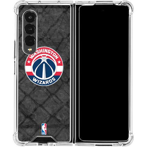 NBA Washington Wizards Black Rust Galaxy Z Fold4 5G Clear Case