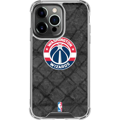 NBA Washington Wizards Black Rust iPhone 14 Pro Clear Case