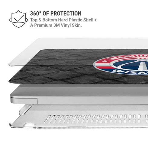 NBA Washington Wizards Black Rust MacBook Pro 16in (2019-20) Case plus Skin