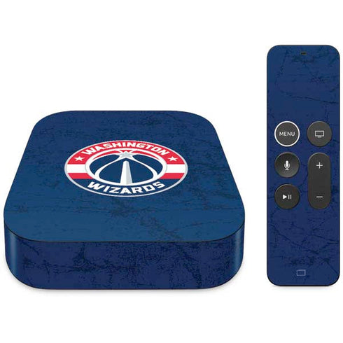 NBA Washington Wizards Blue Distressed Apple TV Skin